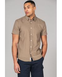 Tokyo Laundry - Linen Blend Short Sleeve Button-up Shirt With Chest Pocket - Lyst
