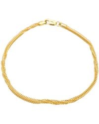 Raina Jewels - 22Ct High Polished Chain Twisted Bracelet 6.5 Inches 2.3Mm Wide - Lyst