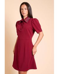 Dorothy Perkins - Dp Luxe Diamante Collar Shift Mini Dress - Lyst