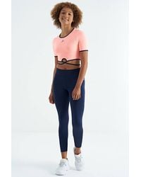 TOMMY LIFE - Elastic Crop T-Shirt With Crew Neck - Lyst