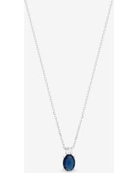 Simply Silver - Sterling Plated Sapphire Pendant - Lyst