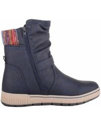 Absolute Footwear - Outdoor Winter Ankle Boot, Decorative Knitted Collar & Zip Fastening - Lyst