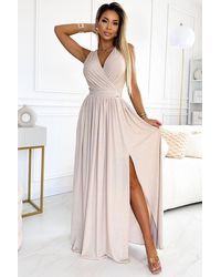 Love Lace - Stretch Sleeveless Maxi Dress With Slit - Lyst