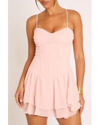 Rebellious Fashion - Chiffon Frill Hem Skort Playsuit - Lyst