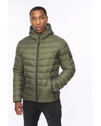 Crosshatch - Gattering Lightweight Hooded Quilted Puffer Jacket - Lyst