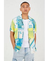 Brave Soul - Revere Collar Graphic Print Shirt - Lyst