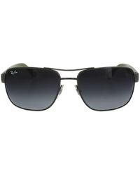Ray-Ban - Square Gunmetal & Blue Grey Gradient 3530 Sunglasses - Lyst