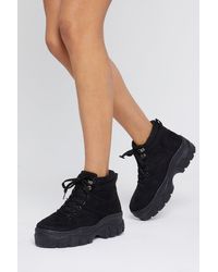 Nasty Gal - Can I Get A Boot Boot Chunky Sneakers - Lyst