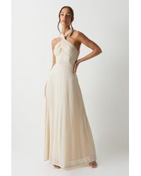 Coast - Cross Neck Sequin Bridesmaids Maxi Dress - Lyst