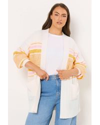 Yours - Colourblock Midi Cardigan - Lyst