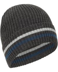 Mountain Warehouse - Yeti Striped Fur Lined Beanie Fleece Lined Winter Hat - Lyst