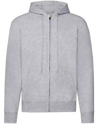 Fruit Of The Loom - Classic Heather Zipped Hoodie - Lyst