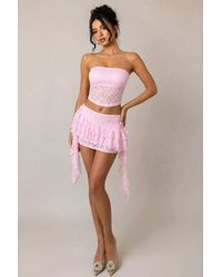 Stylewise - Lace Tube Top & Ruffle Mini Skirt - Lyst