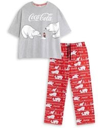 Coca Cola - Short Sleeve Long Leg Pyjama Set - Lyst