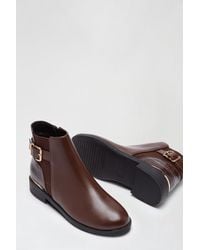 Dorothy Perkins - Wide Fit Chocolate Mila Ankle Boots - Lyst