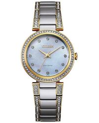 Citizen - Silhouette Crystal Stainless Steel Classic Watch - Em0844-58d - Lyst