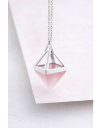 Otis Jaxon London - Geometric Multi Gemstone Pyramid Necklace - Lyst