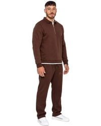 Enzo - Half Zip Collared Tracksuit Set - Lyst