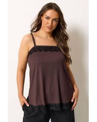 Yours - Lace Detail Vest Top - Lyst