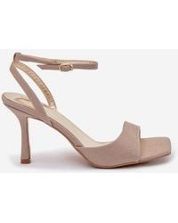 Love Lace - Elegant Ankle Strap Slim Heel Sandals For Formal Evenings - Lyst
