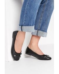 Long Tall Sally - Faux Suede Ballerina Pumps - Lyst