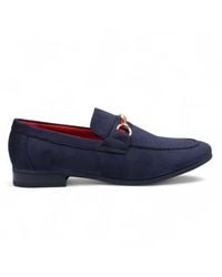 Infinity Leather - Suede Loafers With Buckle Slip-On Dress Shoes - Lyst