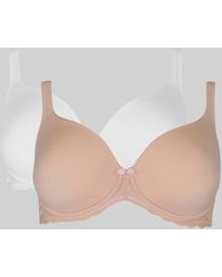 Gorgeous - Dd+ 2 Pack Moulded Lace Wing T-shirt Bra - Lyst