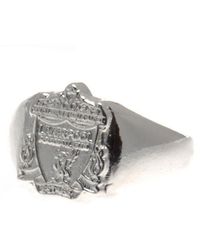 Liverpool Fc - Official Silver Plated Crest Ring - Lyst