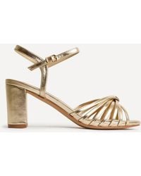 Linzi - Arabel Faux Leather Block Heeled Sandals - Lyst
