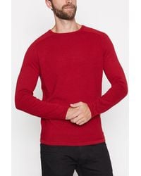 Red Herring - Wine Ribbed Front Cotton Jumper - Lyst