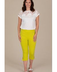 Klass - Cropped Pull On Stretch Trousers - Lyst