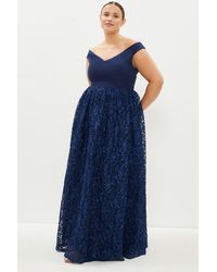 Coast - Plus Size Off Shoulder Embroidered Maxi Dress - Lyst