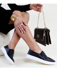 Love Lace - Perforated Slip On Sneakers With Cushioned Rubber Sole Comfort - Lyst
