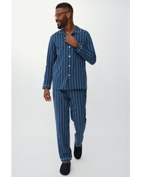 DEBENHAMS - Double Stripe Woven Pyjama Set - Lyst