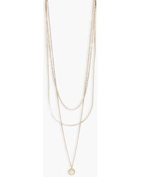 Boohoo - Simple Snake Chain Layering Cirlcle Necklace - Lyst