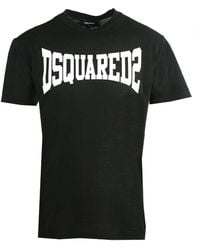 DSquared² - Cool Fit Stretched Logo Black T-shirt - Lyst