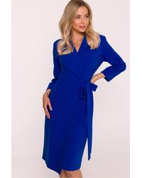 Love Lace - Viscose V-Neck Long Sleeve Midi Dress - Lyst