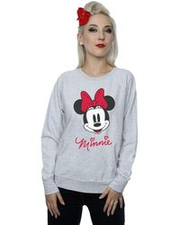 Disney - Minnie Mouse Face Heather Sweatshirt - Lyst
