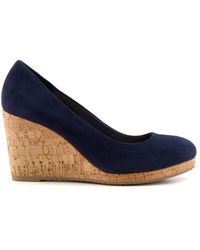 Dune - 'annibell' Suede Wedges - Lyst