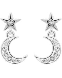 Jon Richard - Radiance Collection- Silver Blue Celestial Drop Earrings Embellished With Crystals - Lyst