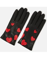 Accessorize - Love Heart Leather Gloves - Lyst