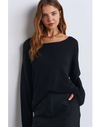 Dilvin - Ribbed Boat-Neck Knit Sweater - Lyst