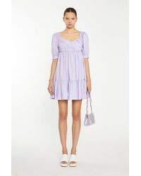 Shnoo - Puff Sleeve Tiered Mini Dress - Lyst