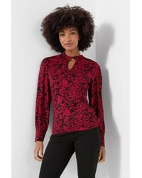 Joe Browns - High Neck Jersey Printed Top With Cut Out Detail - Lyst