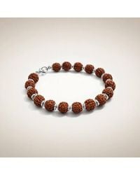 The Colourful Aura - Plated Large Rudraksha Hindu Bracelet - Lyst