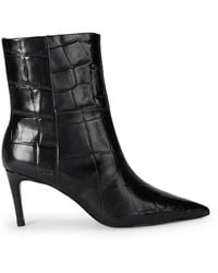 KG by Kurt Geiger - 'Strict Ankle Boot' Croc Print Leather Boots - Lyst
