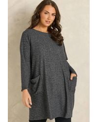 Evans - Knitted Tunic Dress - Lyst