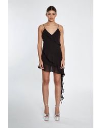 Shnoo - Asymmetric-Ruffle Mini-Dress - Lyst