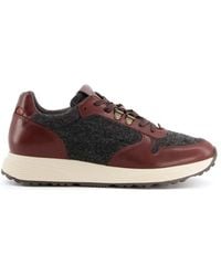 Dune - 'toast' Leather Trainers - Lyst