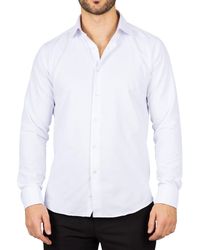 TruClothing - Long Sleeve Regular Fit Double Cuff Twill Oxford Shirt - Lyst